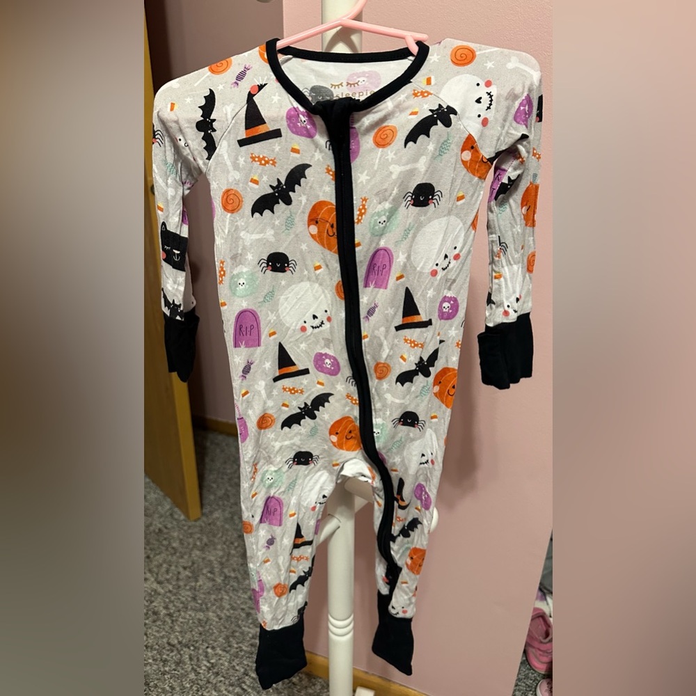 Little Sleepies Halloween Pajama Set - Black, Orange, White